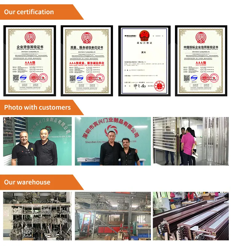 Shenzhen Binxing certifications, customers and warehouse