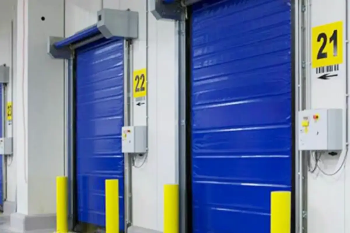 Industrial rolling door detail for project selection